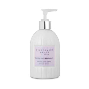 Peppermint Grove hand and body lotion pump patchouli and bergamot 500ml